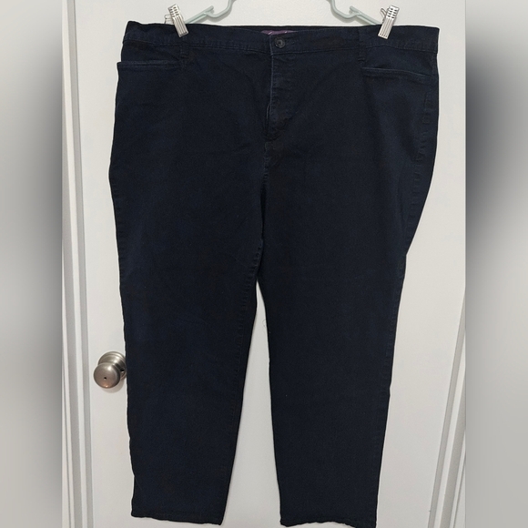 Gloria Vanderbilt Pants - Gloria Vanderbilt Amanda Trousers Blue Plus Size 20W Short